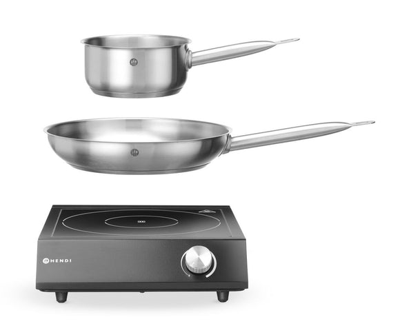 Induksjons kokeplate sett - Sort