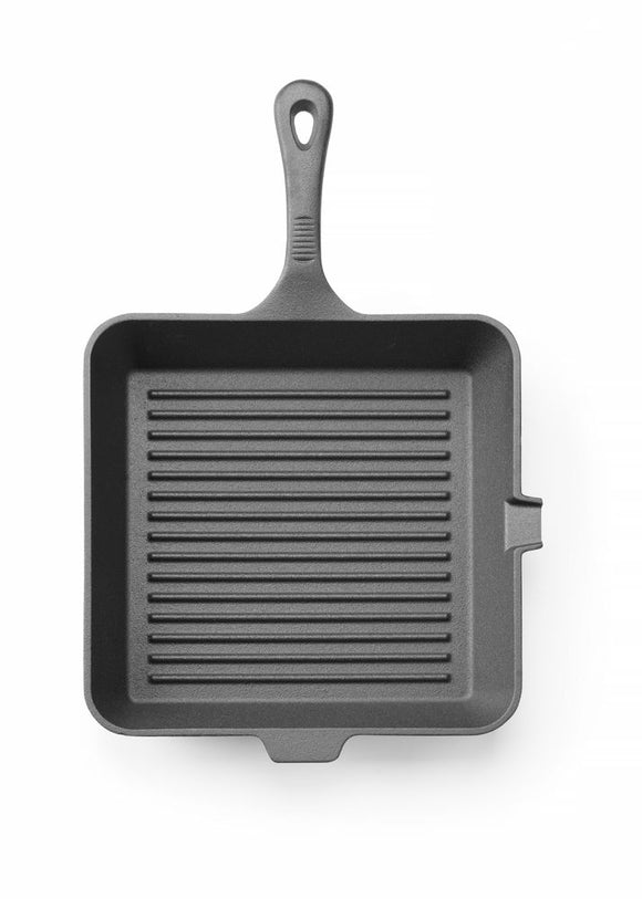 Grillpanne i støpejern - Svart