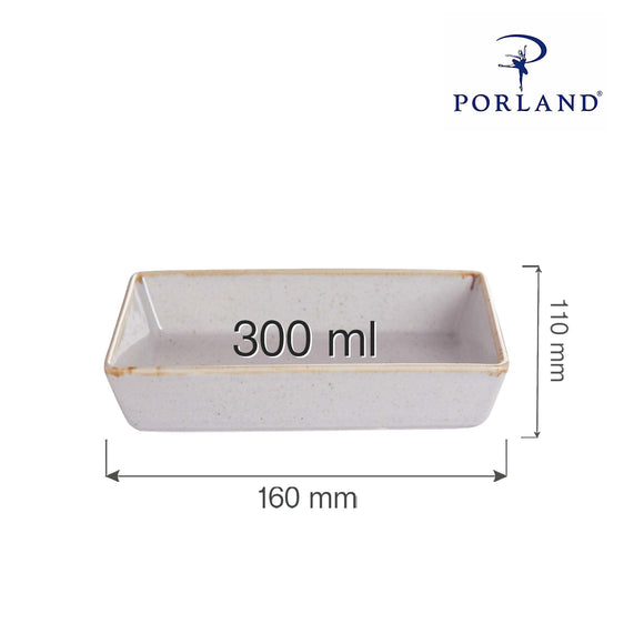 Askegrå skål, 160x110mm, Min. kjøp: 6