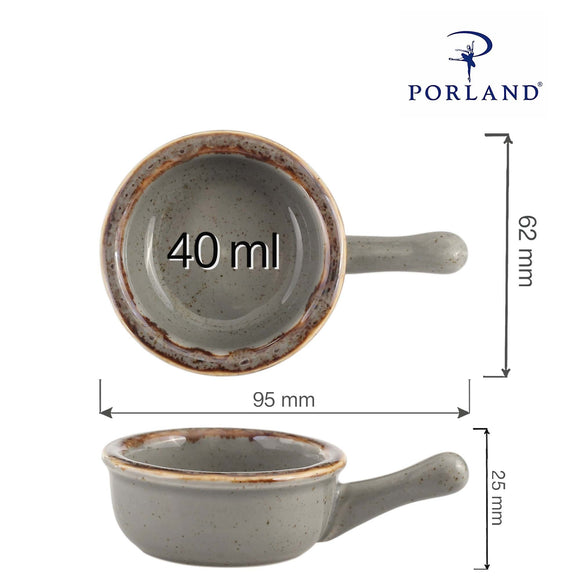 Miniskål i stein med håndtak, 60 mm, Min. kjøp: 6