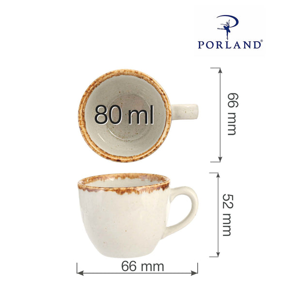 Elegant askfarget espressokopp, 80 ml, Min. kjøp: 6