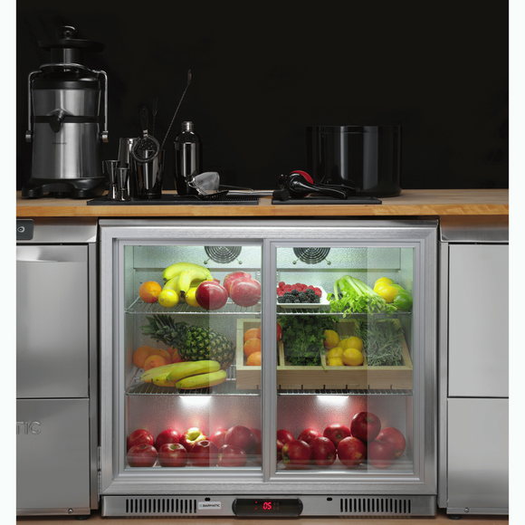CANDOUR barkjøler 188L med skyvedør, 900x520x(H)835mm