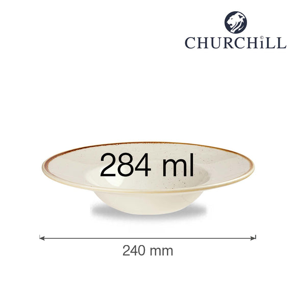 Stonecast Barley White bolle med bred kant, 240 mm, Min. kjøp: 6