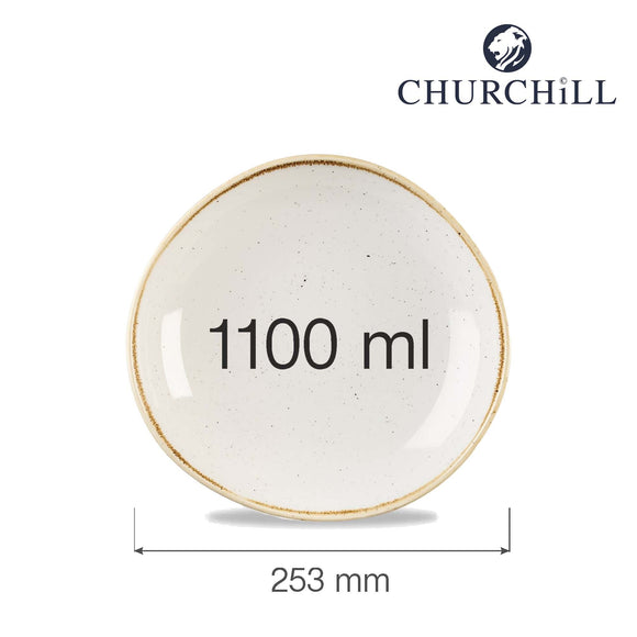 Rund bolle i steinstøpt bygghvit, 253 mm, Min. kjøp: 6