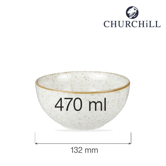 Steinstøpt bygg hvit suppeskål, 132x63mm, Min. kjøp: 6