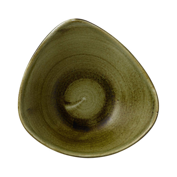 Stonecast Plume Grønn trekantet skål, 235 mm, Min. kjøp: 1