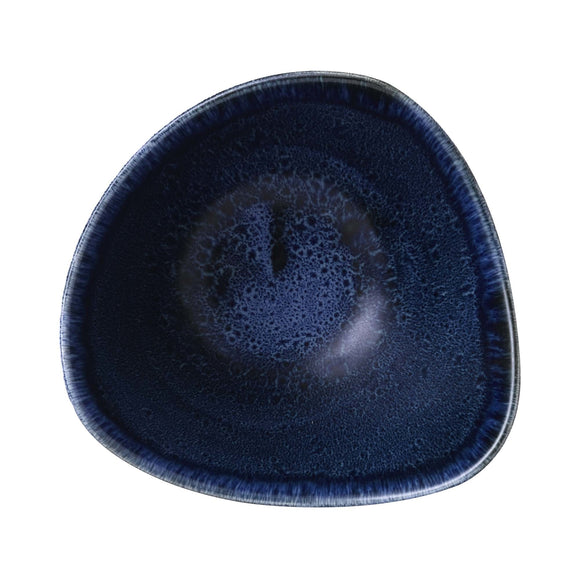 Stonecast Plume ultramarin trekantet skål, 153 mm, Min. kjøp: 12