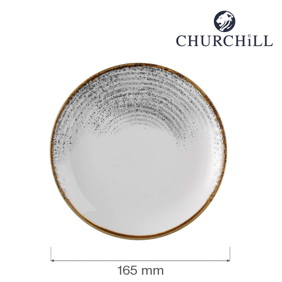 Homespun Accents Jasper Grey coupé-tallerken, 165 mm, Min. kjøp: 6