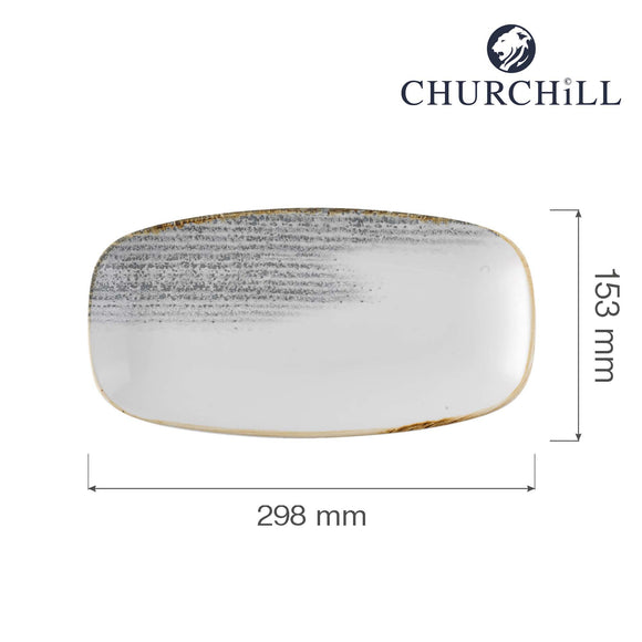 Homespun Accents Jasper Grey kokketallerken avlang, 298x153mm, Min. kjøp: 6