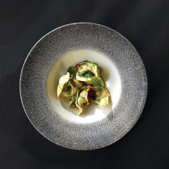 Raku Quartz Black coupé-skål, 182 mm, Min. kjøp: 12