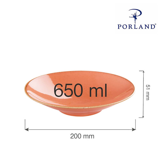 Dyp tallerken i ravfarget, 200 x (H) 51 mm, Min. kjøp: 6