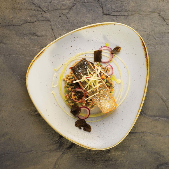 Stonecast Barley White trekantet bolle, 185 mm, Min. kjøp: 6