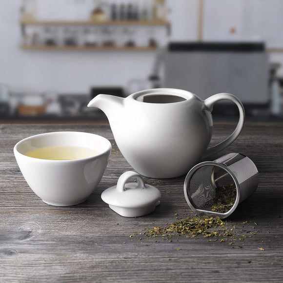 Hvit elegant drikkekanne, 426 ml