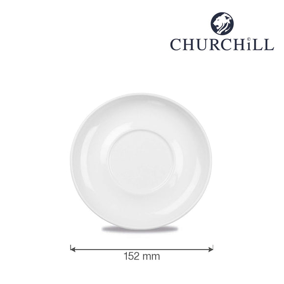 Hvit kompakt teskål, 152 mm