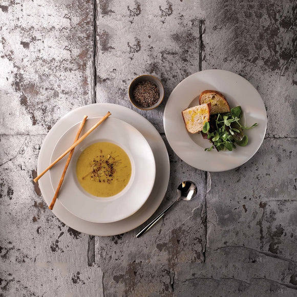 Hvit kompakt teskål, 152 mm