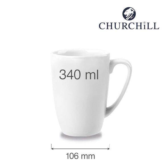 Hvit profilkrus, 340 ml