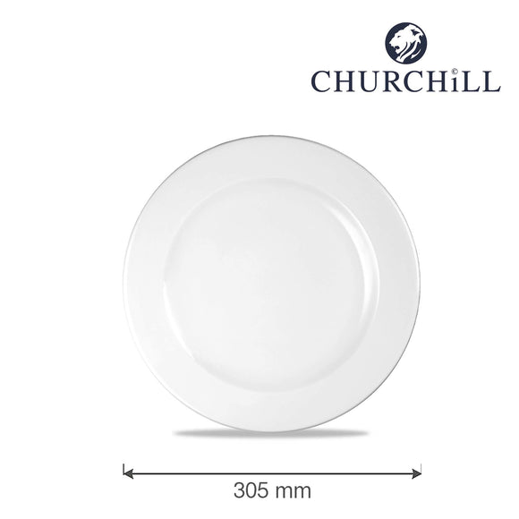 Hvit profilplate, 305 mm, Min. kjøp: 12