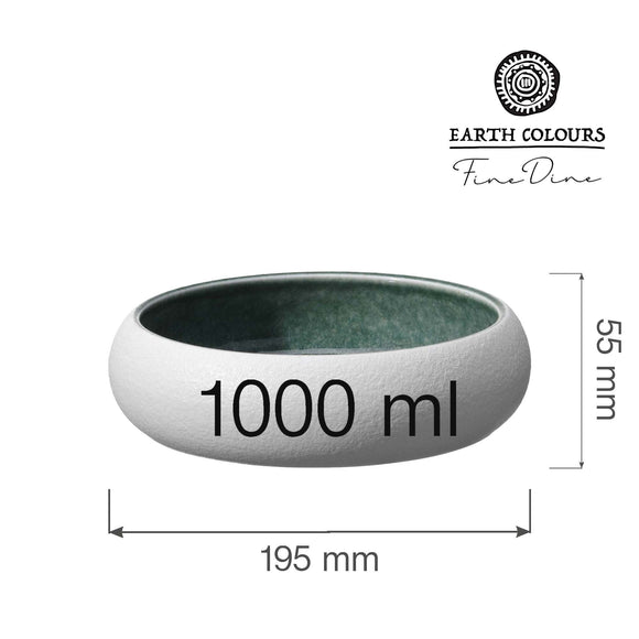 Goro hvit grønn bolle 195 mm, 1000 ml, Min. kjøp: 2