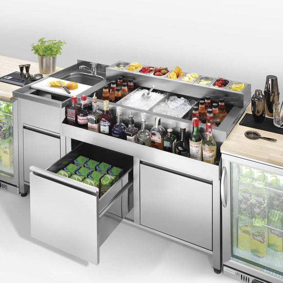 Oksygenbar-konstruksjonsbord, 600x650x(H)900 mm, Barmatic