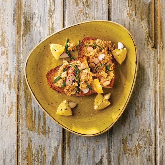 Stonecast sennepsgul kupétallerken, 320 mm