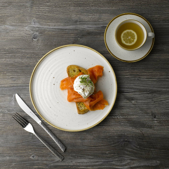 Stonecast Barley White økologisk tallerken med dyp kant, 200 mm, Min. kjøp: 6