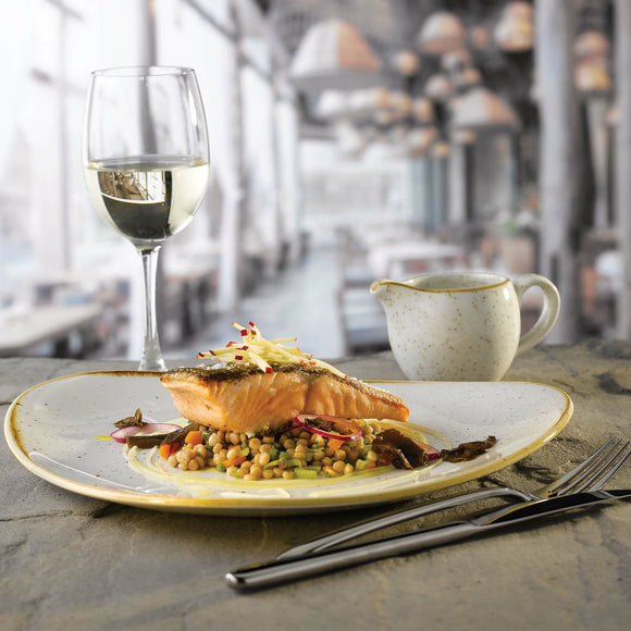 Stonecast Barley White økologisk tallerken med dyp kant, 230 mm, Min. kjøp: 6