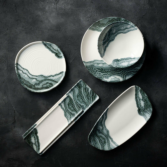 Tide svart porselensbrett, 320x110mm, Min. kjøp: 6