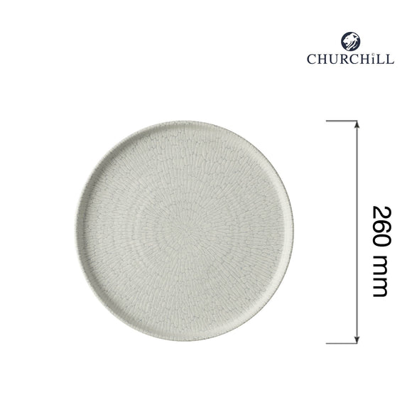 Delta grå tallerken med kant, 260 mm, Min. kjøp: 6