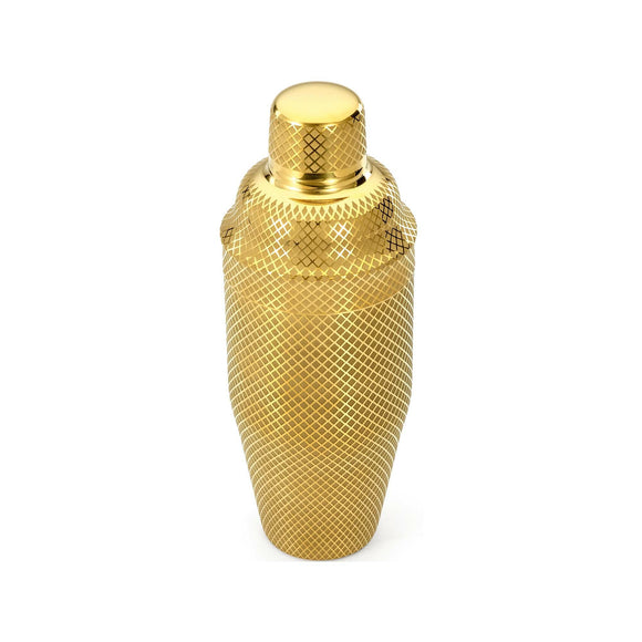 Diamond Lettice japansk stil 3-delt cocktailshaker, gull, 700 ml