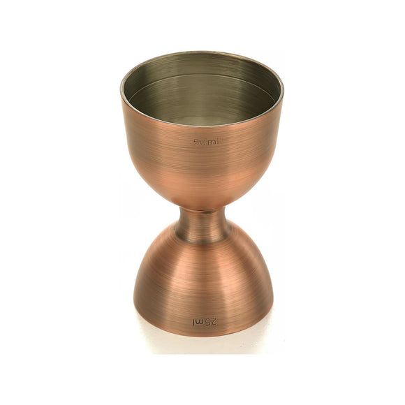 Klokkejigger med rett kant, antikk kobber, 25/50ml