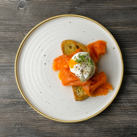 Steinstøpt bygg hvitvegget tallerken, 210x(h)20mm, Min. kjøp: 6