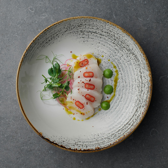 Homespun Accents Jasper Grey coupé-skål, 248 mm, Min. kjøp: 6