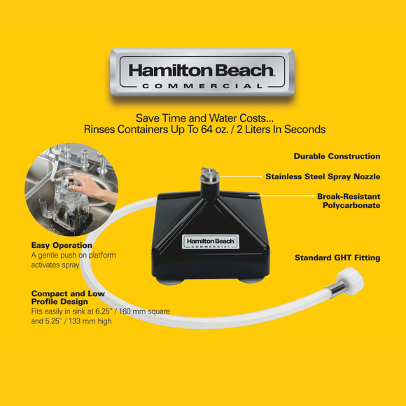 Vaskemaskin for kanner og blendere, 160X160X(H)133mm