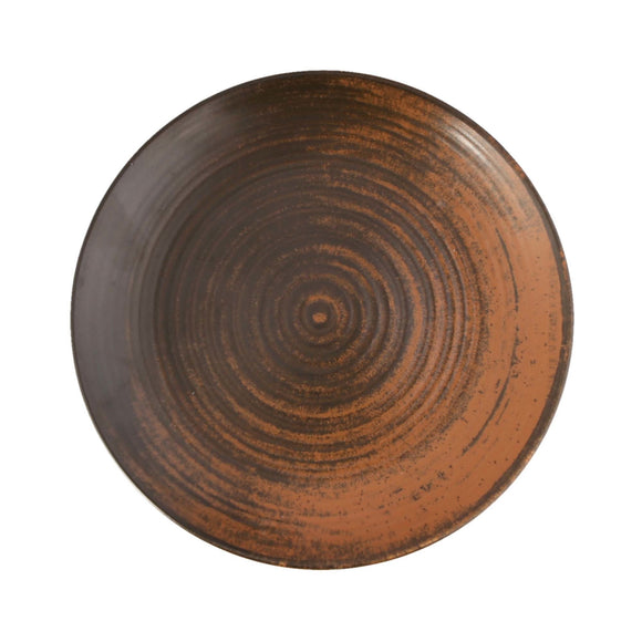 Lykke brun flat tallerken, 170 mm, Min. kjøp: 6