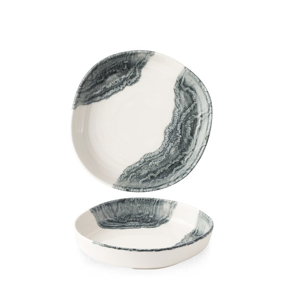 Tide Black Organic Dypkantet Tallerken, 200 mm, Min. kjøp: 6