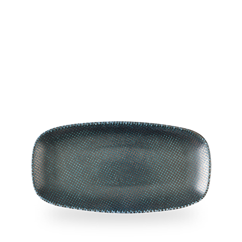 Astro Metallic Blå Rektangulær Tallerken, 300x150mm, Min. kjøp: 6