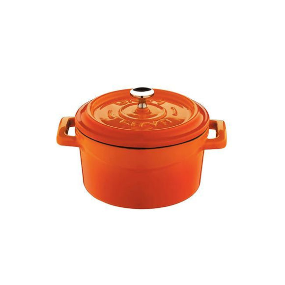 Rund støpejernsgryte, diameter () 12 cm, 530 ml