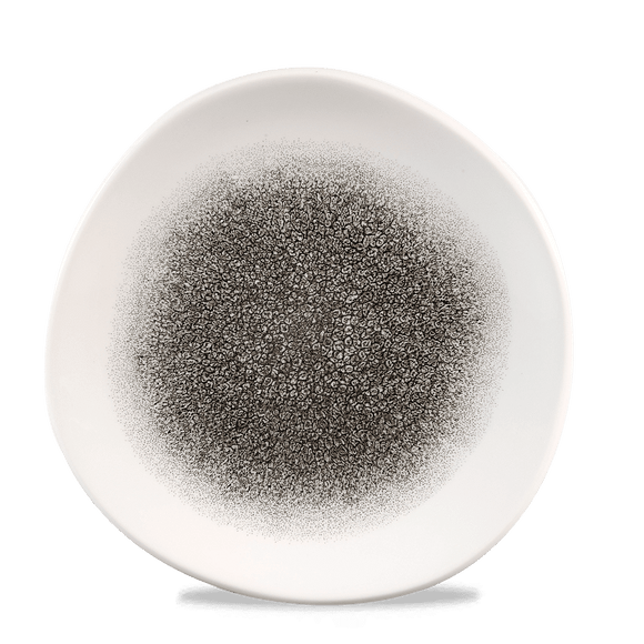 Raku Quartz Black rund sporplate, 210 mm