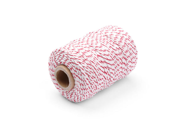 Rulladesnor Red & White, 132 m, hvit