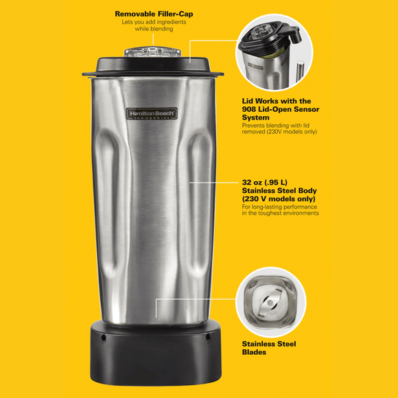 0,95L beholder i rustfritt stål 908 - for Storkjøkken - XL - Storkjøkken