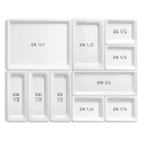 1/2 GN - brett, melamin, hvit - for Storkjøkken - XL - Storkjøkken