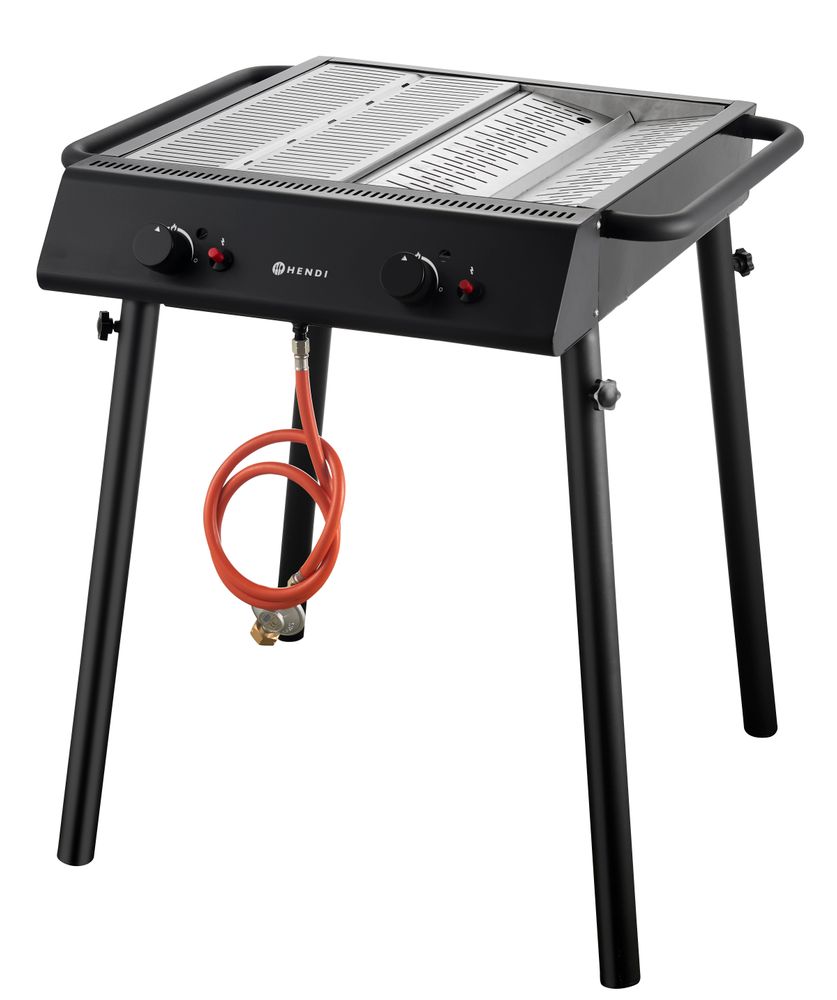 Xantos svart gassgrill, sort, 9,5kW, 770x710x(H)870mm