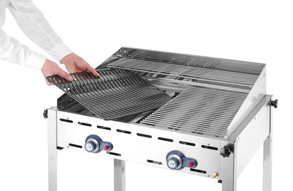 Grill Green Fire  med 2 brennere, 2 rustfritt stål gastronorm 1/1 grillnett, 11,6kw, 740x612x (H) 825mm