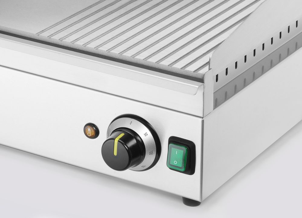 Grill 1/3 ribbet, Kitchen Line, 220-240V/3500W, 697x474x(H)241mm