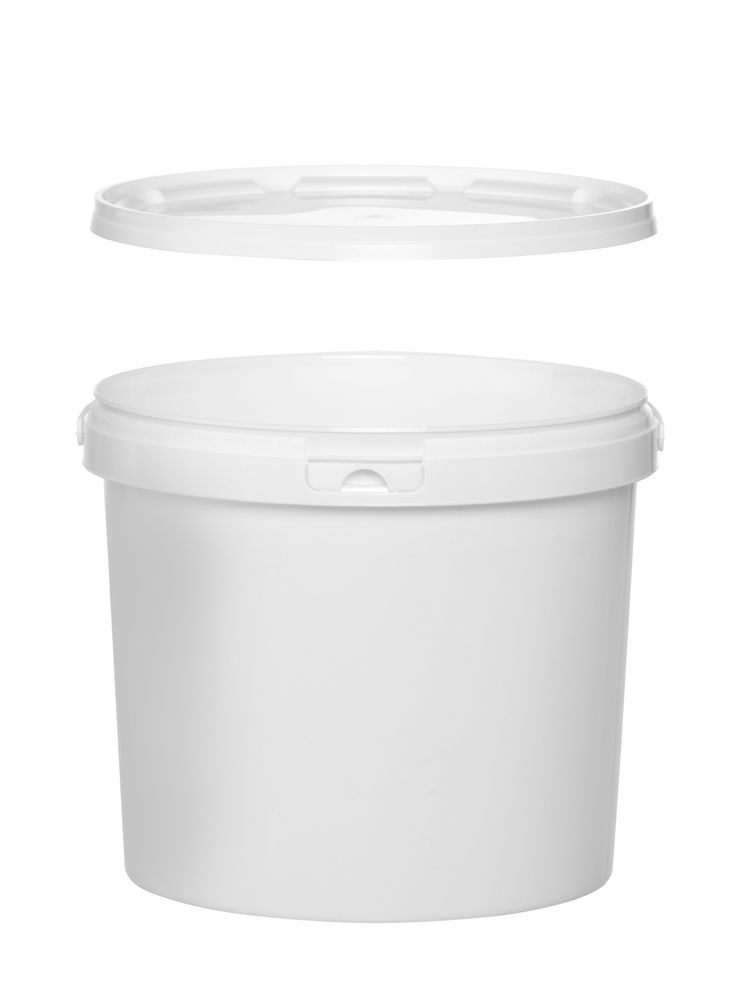Bøtte med merkefelt 5,8L, hvit, Ø260x195 mm – bilde 2