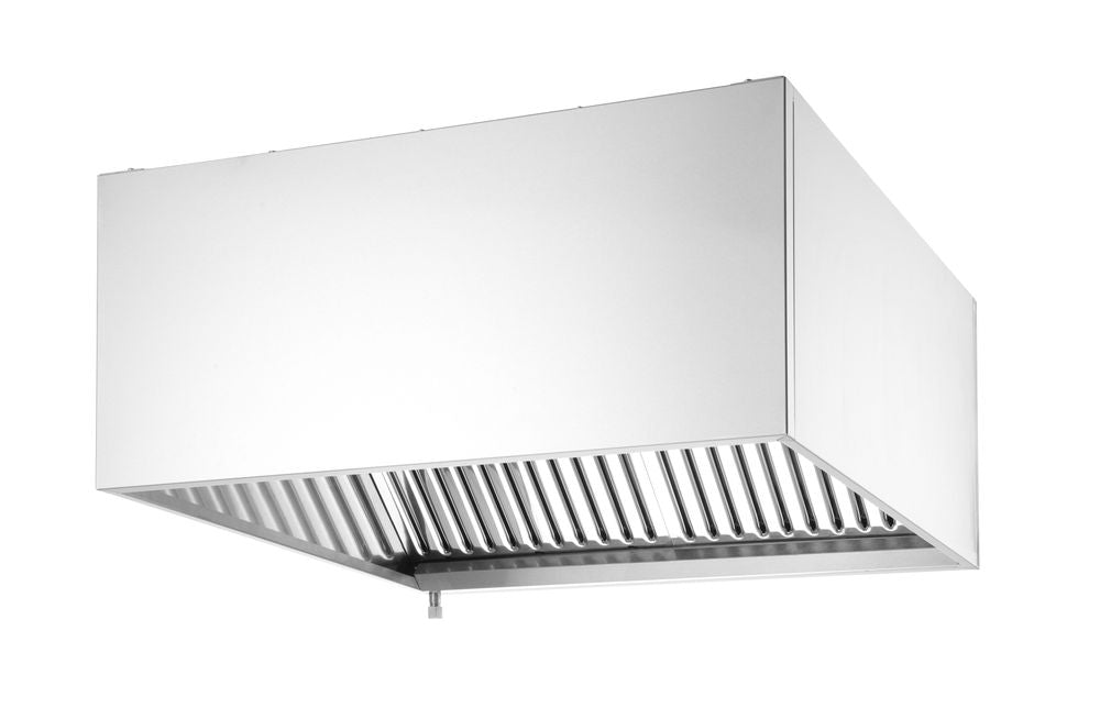 Veggmontert avtrekkshette - boltet, Uten belysning , 1205x1000x(H)450mm