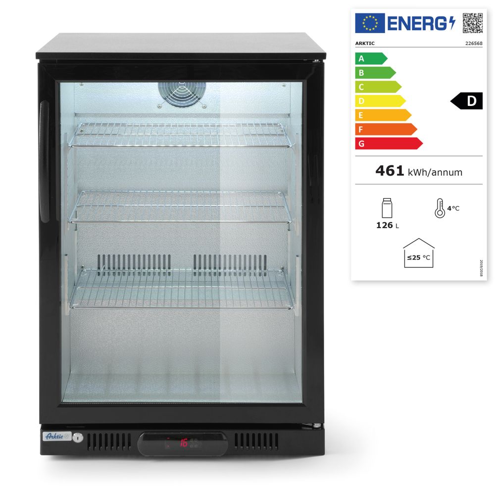 Bakbordskjøleskap enkeldørs, 105L, 220-240V/120W, 600x530x(H)865mm