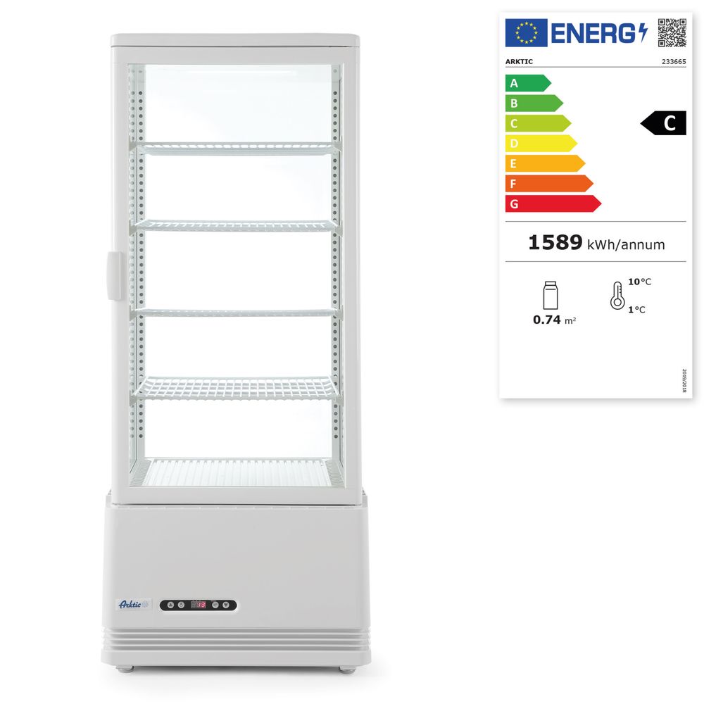 Kjøle vitrineskap 98L, Arktic, White, 230V/210W, 452x406X (H) 1116mm