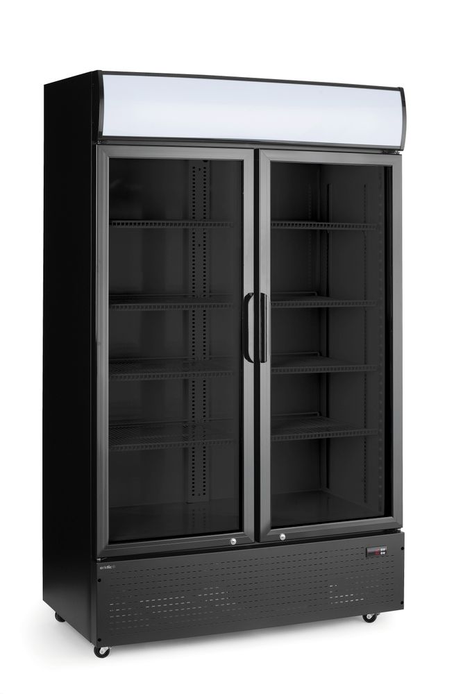 Bakkjøleskap med bakbelyst panel, dobbeldør, 512L, 220-240V/510W, 1120x585x(H)1900mm