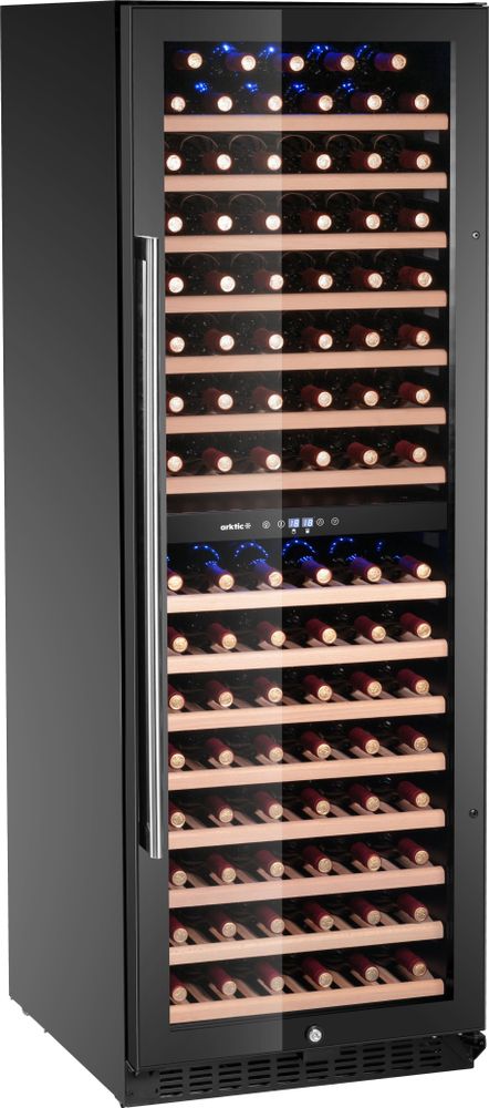Vinkjøler, 2-sone, 131 flasker, 418L, 697x595x(H)1756mm
